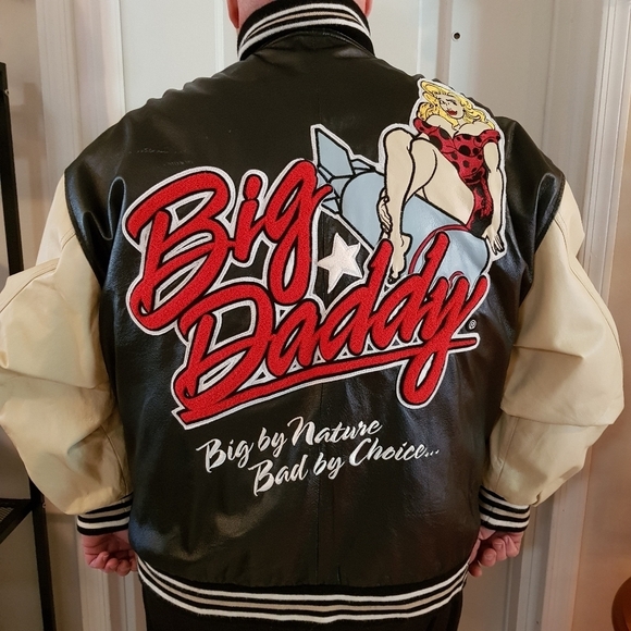 BIG DADDY Two Tone Leather Jacket - Picture 5 of 13